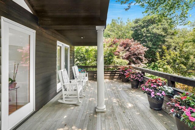 305 Fire Island Blvd, Fire Island Pines, NY 11782 - view of wooden terrace