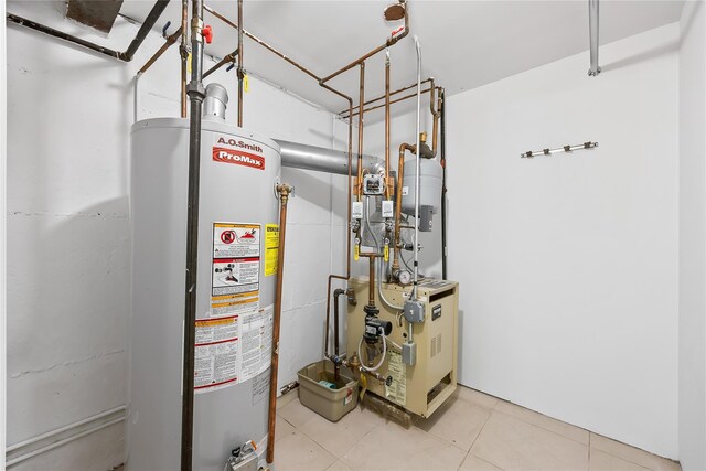 50-55 Cloverdale Blvd, Bayside, NY 11364 - utilities with gas water heater and a heating unit