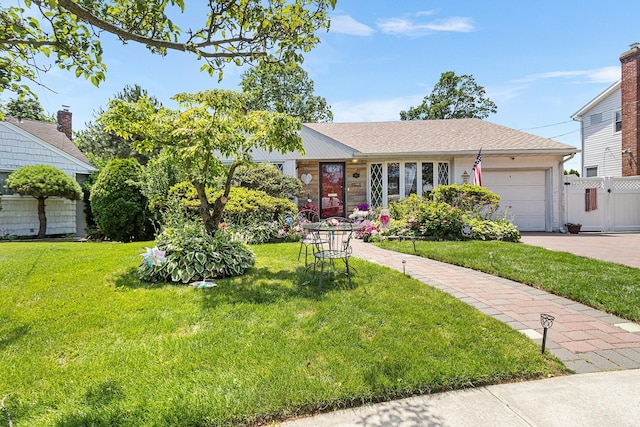 883 Saint James Pl, Franklin Square, NY 11010 - view of front of house with an attached garage and concrete driveway