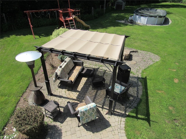 48 Brennan Ct, Chester, NY 10918 - surrounding community featuring a swimming pool, a yard, and a patio area