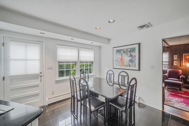30 Twixt Hills Rd, Saint James, NY 11780 - dining space with recessed lighting and dark tile patterned floors