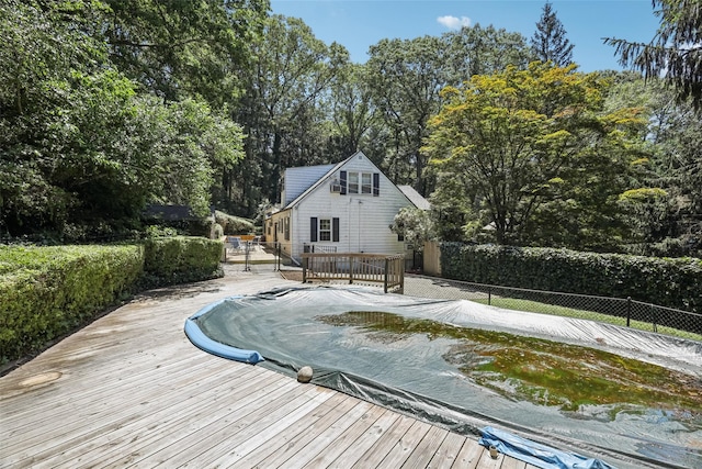 6 Cold Spring Ln, Huntington, NY 11743 - view of swimming pool featuring a wooden deck