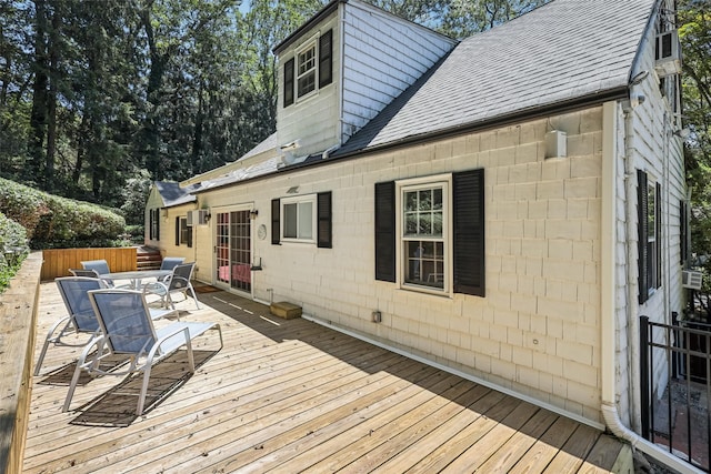 6 Cold Spring Ln, Huntington, NY 11743 - wooden deck featuring outdoor dining space