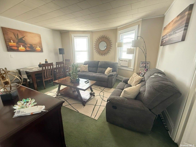 43-67 149th St, Flushing, NY 11355 - carpeted living area with ornamental molding