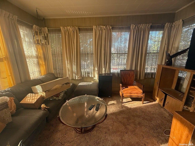 43-67 149th St, Flushing, NY 11355 - living area with ornamental molding and carpet