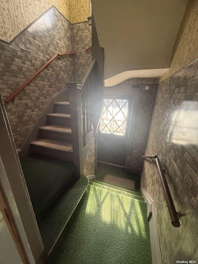 43-67 149th St, Flushing, NY 11355 - staircase featuring carpet