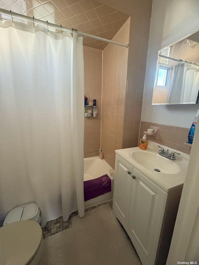 43-67 149th St, Flushing, NY 11355 - bathroom featuring shower / bathtub combination with curtain and vanity