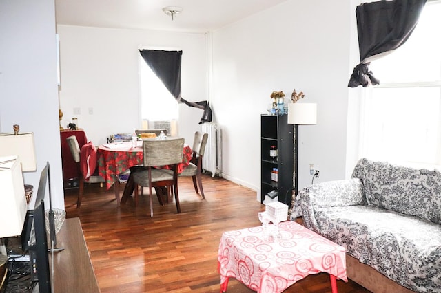 1460 Commonwealth Ave, Bronx, NY 10460 - living area featuring radiator heating unit and wood finished floors