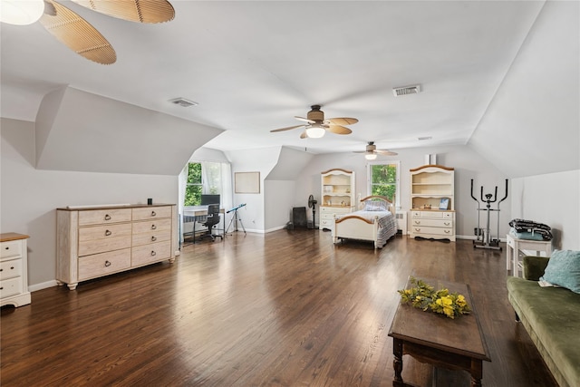 23 Bacon Rd, Head Of The Harbor, NY 11780 - bedroom featuring vaulted ceiling and dark wood-style flooring