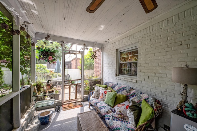 227 Elm St, West Hempstead, NY 11552 - sunroom / solarium with outdoor lounge area and ceiling fan