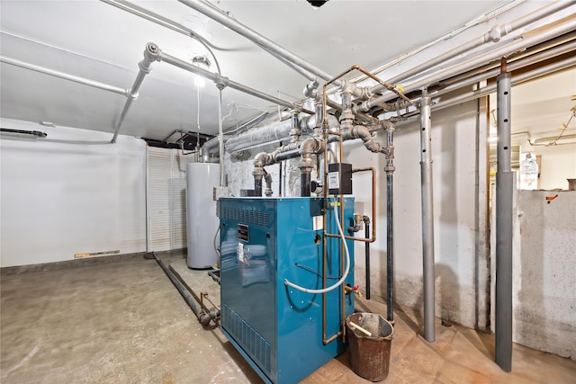610 Van Cortlandt Park Ave, Yonkers, NY 10705 - utility room featuring water heater and a heating unit