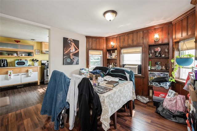 93 Edgewood Ave, Yonkers, NY 10704 - bedroom featuring multiple windows, cooling unit, and dark wood-style floors