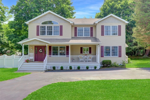 1 Willis Ave, Port Jefferson, NY 11777 - view of front of house with a porch and a shingled roof