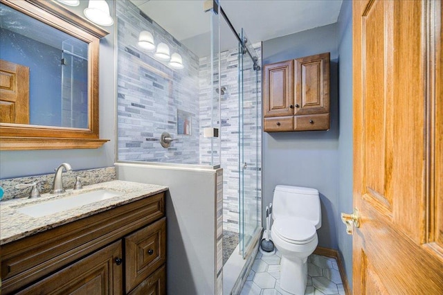 64 Mountainview Rd, Fishkill, NY 12524 - full bath featuring vanity, a stall shower, and tile patterned floors