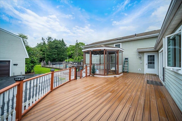 64 Mountainview Rd, Fishkill, NY 12524 - wooden deck featuring a gazebo