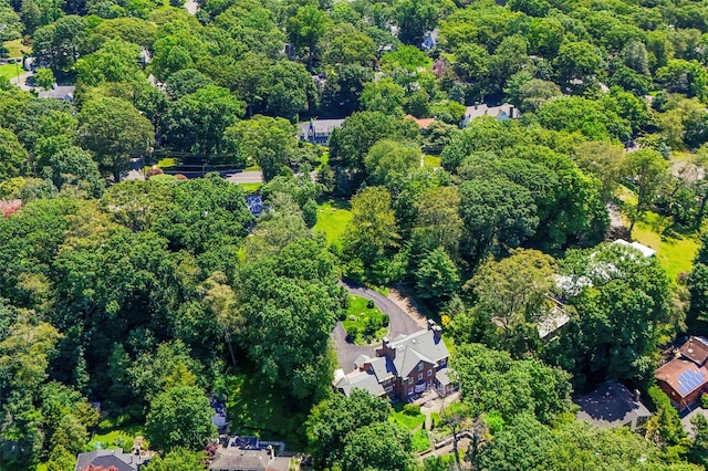 400 Beechmont Dr, New Rochelle, NY 10804 - aerial overview of property's location with a heavily wooded area