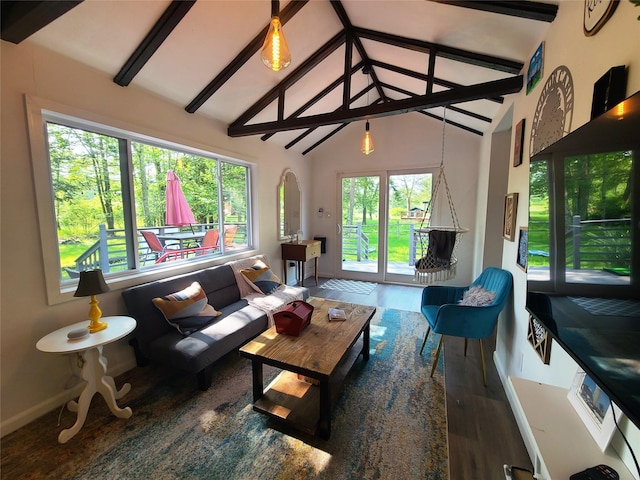 39 E James Ave, Smallwood, NY 12778 - living area featuring arched walkways and wood finished floors