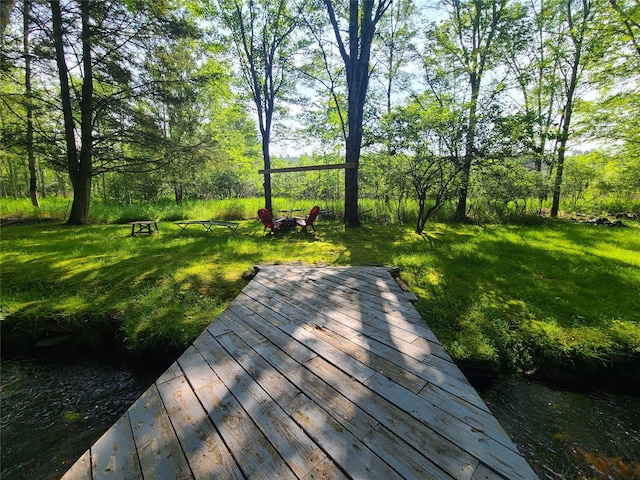 39 E James Ave, Smallwood, NY 12778 - wooden terrace with a yard