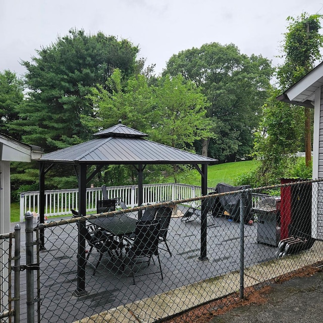 15 Wilmar Ter, Poughkeepsie, NY 12601 - view of patio / terrace featuring a gazebo and outdoor dining area