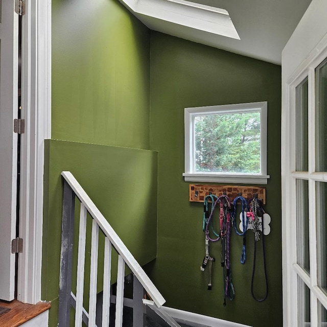 15 Wilmar Ter, Poughkeepsie, NY 12601 - corridor with lofted ceiling and a skylight