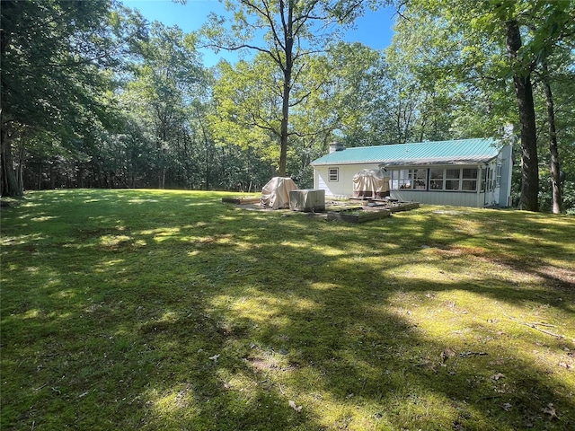 39 Hilltop Ln, Narrowsburg, NY 12764 - view of green lawn with a sunroom