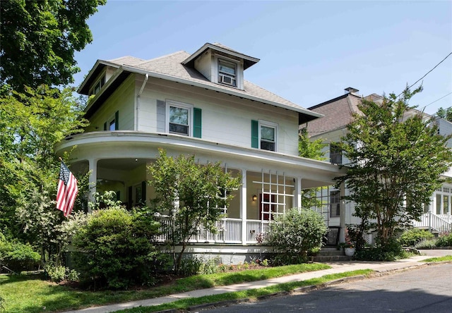 15 Fraser Pl, Hastings-On-Hudson, NY 10706 - traditional style home featuring covered porch and roof with shingles