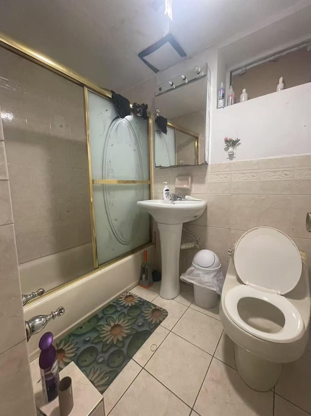 103-23 51st Ave, Corona, NY 11368 - full bathroom with shower / bath combination with glass door and tile patterned floors