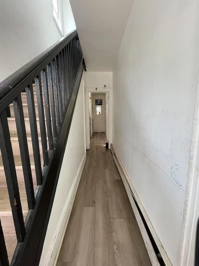 103-23 51st Ave, Corona, NY 11368 - hallway featuring wood finished floors and stairs