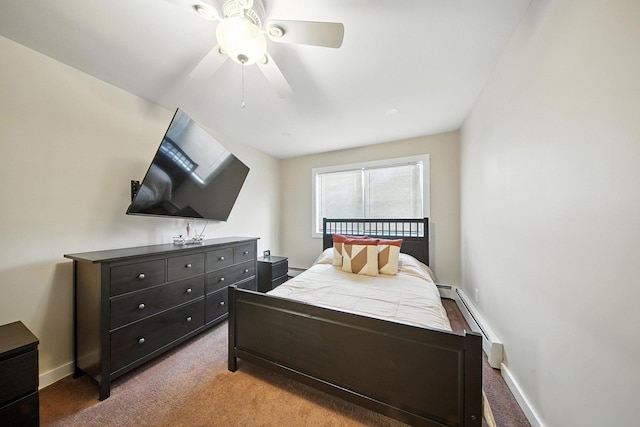 42 Inwood Rd, Middletown, NY 10941 - carpeted bedroom featuring ceiling fan and a baseboard heating unit