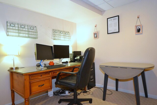 1405 Constance Ln, Port Jefferson Station, NY 11776 - office with carpet floors and a paneled ceiling