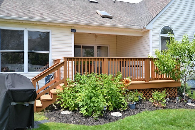 1405 Constance Ln, Port Jefferson Station, NY 11776 - wooden terrace with a grill