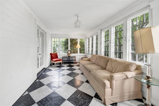 431 E Sidney Ave, Mount Vernon, NY 10553 - sunroom featuring french doors, healthy amount of natural light, and tile patterned floors