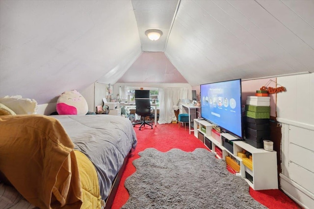 317 Hawthorne Ave, Yonkers, NY 10705 - bedroom with carpet floors and vaulted ceiling