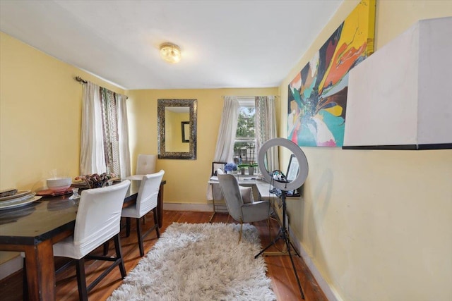 317 Hawthorne Ave, Yonkers, NY 10705 - dining area featuring baseboards and wood finished floors