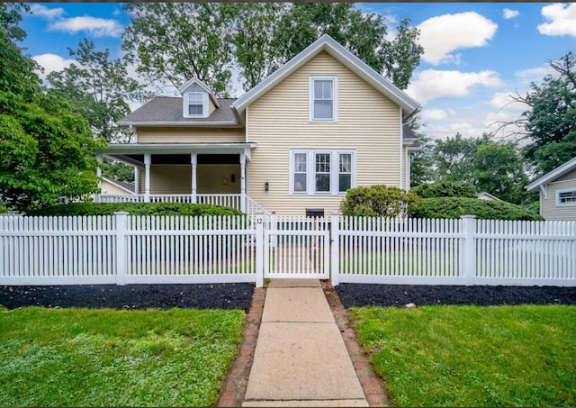 12 Beechwood Ter, Poughkeepsie, NY 12601 - view of front of property featuring a fenced front yard and a porch