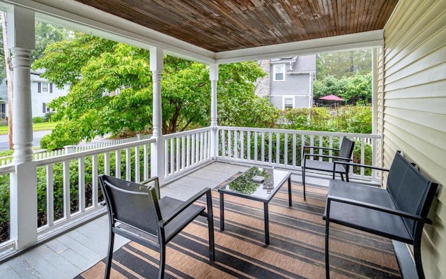 12 Beechwood Ter, Poughkeepsie, NY 12601 - wooden porch featuring outdoor lounge area