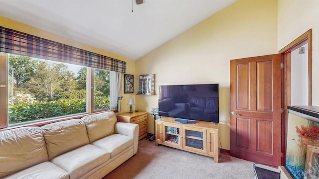 1 Harbour Unit 1, Blue Point, NY 11715 - carpeted living room with high vaulted ceiling