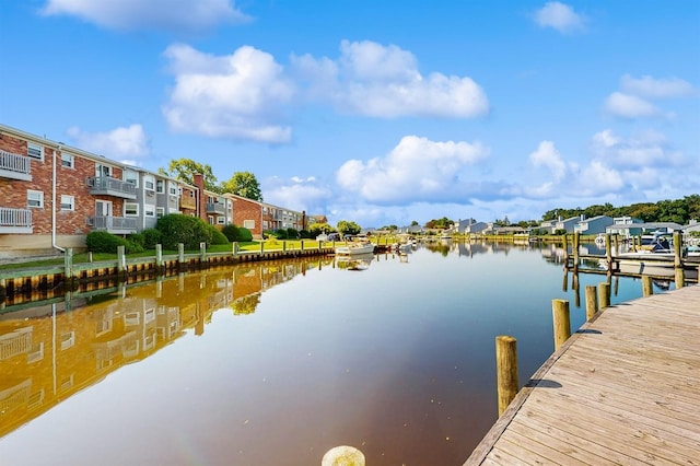 1 Harbour Unit 1, Blue Point, NY 11715 - dock featuring a water view and a residential view