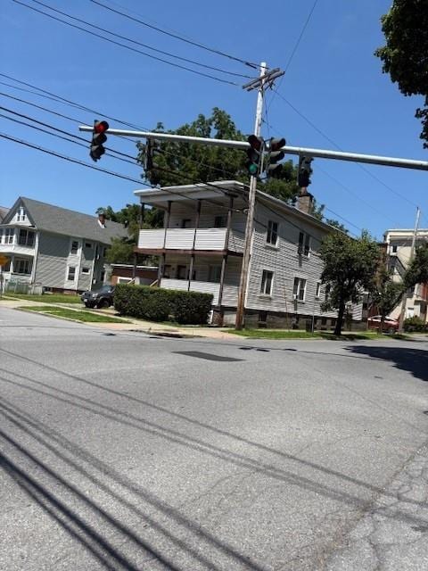 61-63 Franklin St, Poughkeepsie, NY 12601 - view of asphalt road featuring traffic lights and sidewalks
