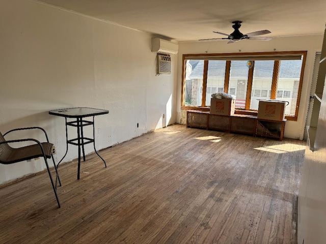 944 Annette Dr, Wantagh, NY 11793 - unfurnished sunroom featuring a wall mounted air conditioner