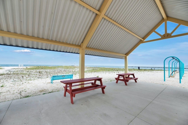 965 Breakwater Rd, Mattituck, NY 11952 - view of patio / terrace featuring view of water and beach