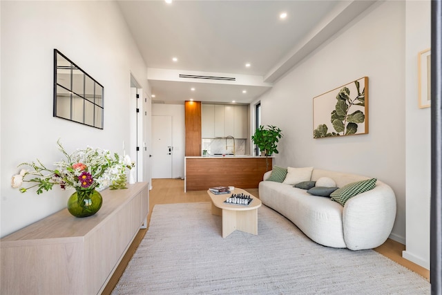 3116 21st St Unit Ph2F, Astoria, NY 11106 - living room featuring recessed lighting and light wood-type flooring