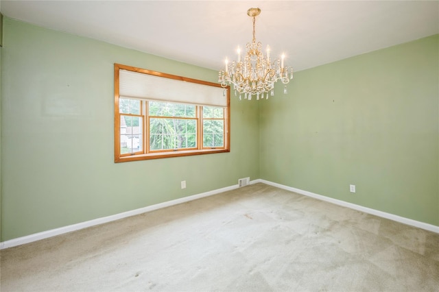 5 Hillaire Pl, Nanuet, NY 10954 - spare room with a chandelier and carpet floors