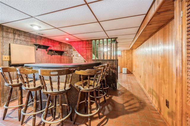 5 Hillaire Pl, Nanuet, NY 10954 - indoor bar with wood walls and a drop ceiling