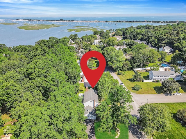 2 Seaview Ln, Mount Sinai, NY 11766 - aerial overview of property's location with a large body of water