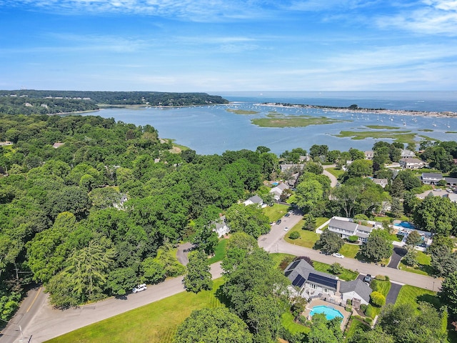 2 Seaview Ln, Mount Sinai, NY 11766 - aerial overview of property's location with a nearby body of water and a pool