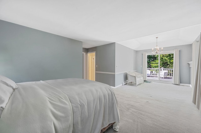 2 Seaview Ln, Mount Sinai, NY 11766 - carpeted bedroom with baseboards and a chandelier