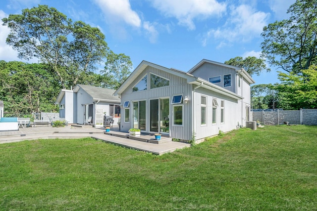 26 Liber Blvd, Farmingville, NY 11738 - rear view of property with a deck