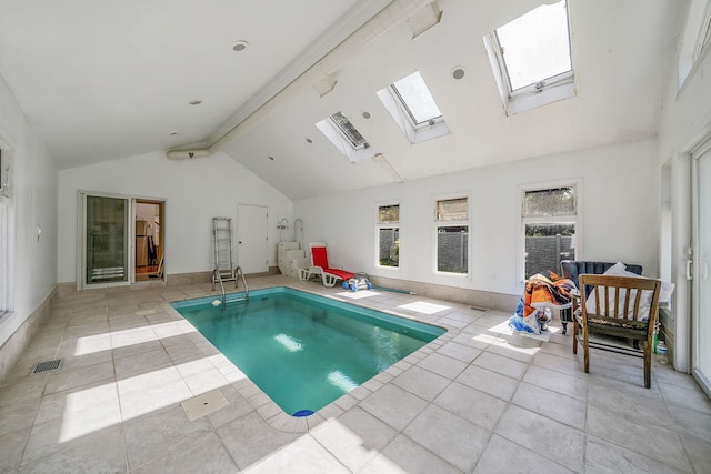 26 Liber Blvd, Farmingville, NY 11738 - indoor pool with a skylight