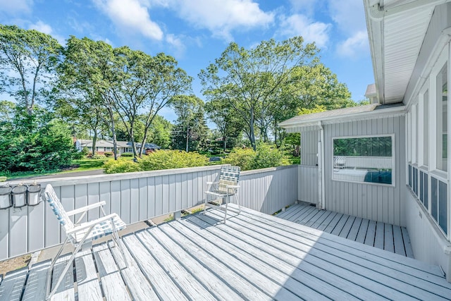 26 Liber Blvd, Farmingville, NY 11738 - view of wooden deck